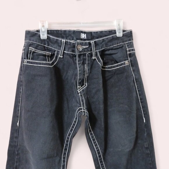 Bluenotes 30x32 Slimstraight Low Rise Jeans 100% Cotton Y2K Dark Wash - Picture 4 of 16